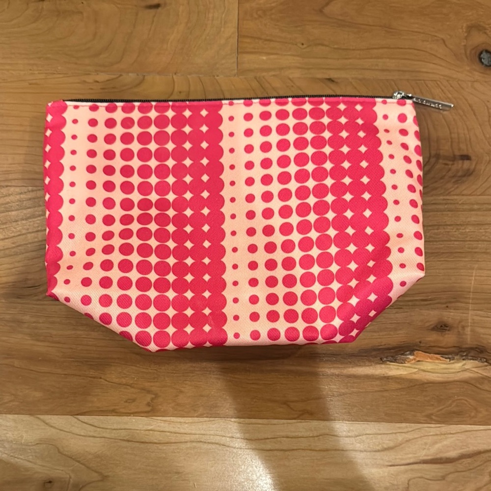 Polka Dot Pink Cosmetic Bag